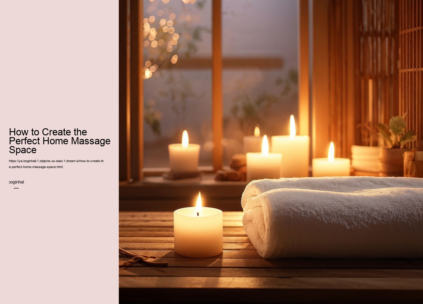 How to Create the Perfect Home Massage Space