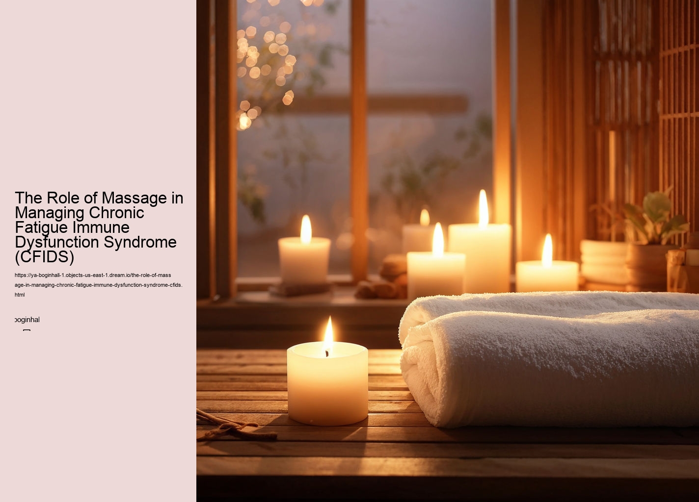 The Role of Massage in Managing Chronic Fatigue Immune Dysfunction Syndrome (CFIDS)